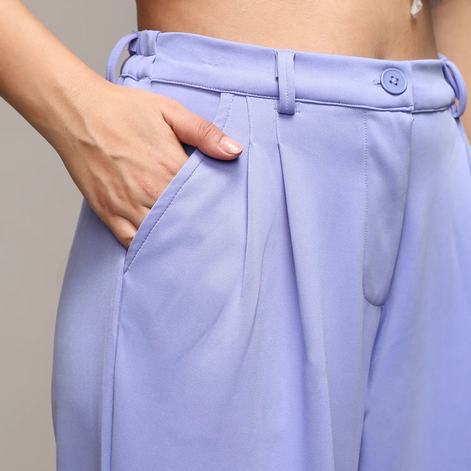 Women Purple Straight Fit Tailored Trousers