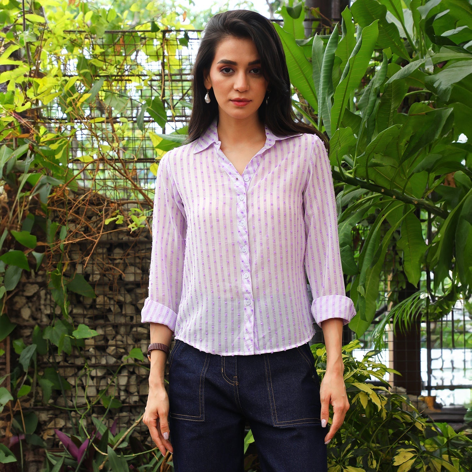 Women Candy Striped Shirt
