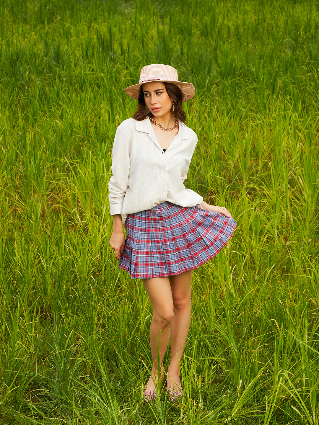 Women Multi Textured Knit Shirt