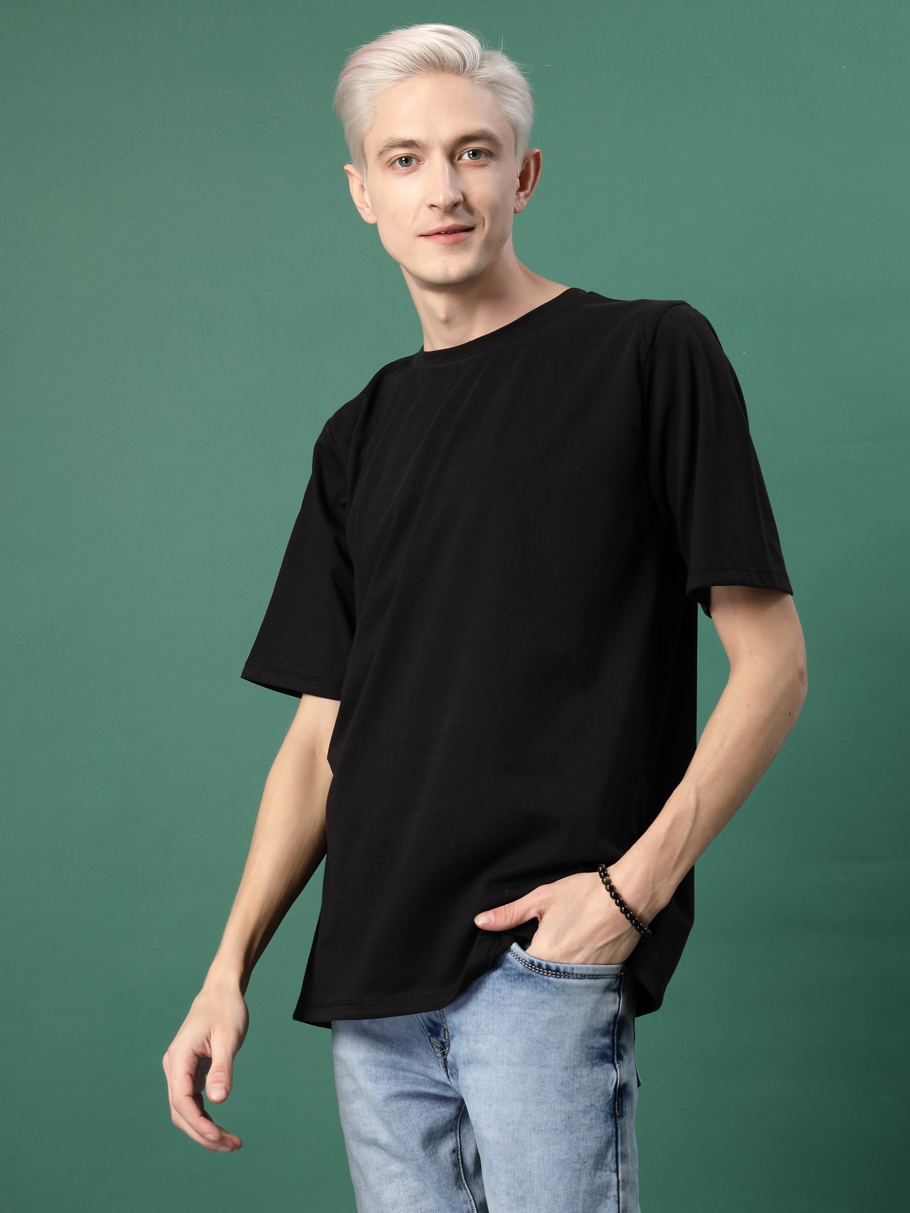 Men Casual Comfort Oversized Cotton Fabric Tshirt