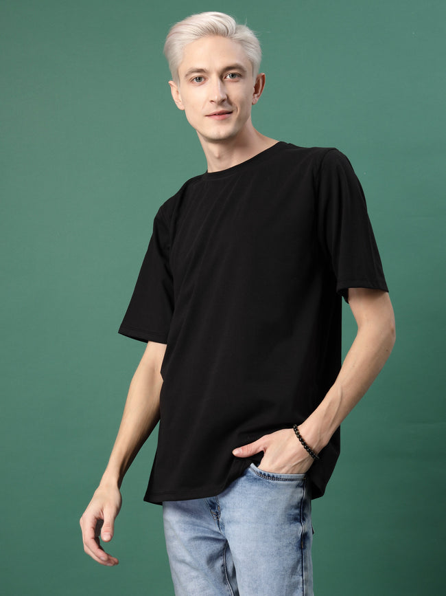 Men Casual Comfort Oversized Cotton Fabric Tshirt