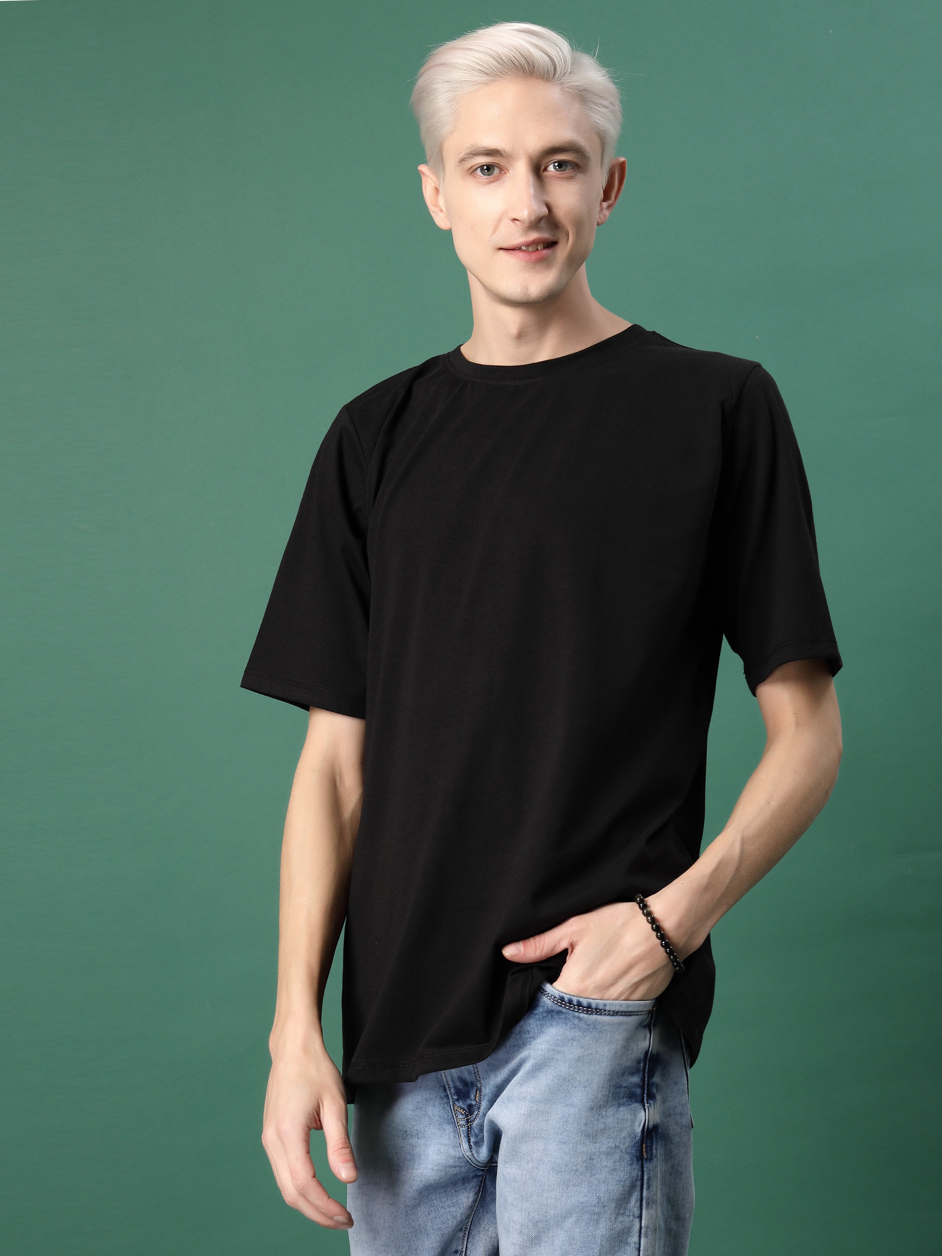 Men Casual Comfort Oversized Cotton Fabric Tshirt