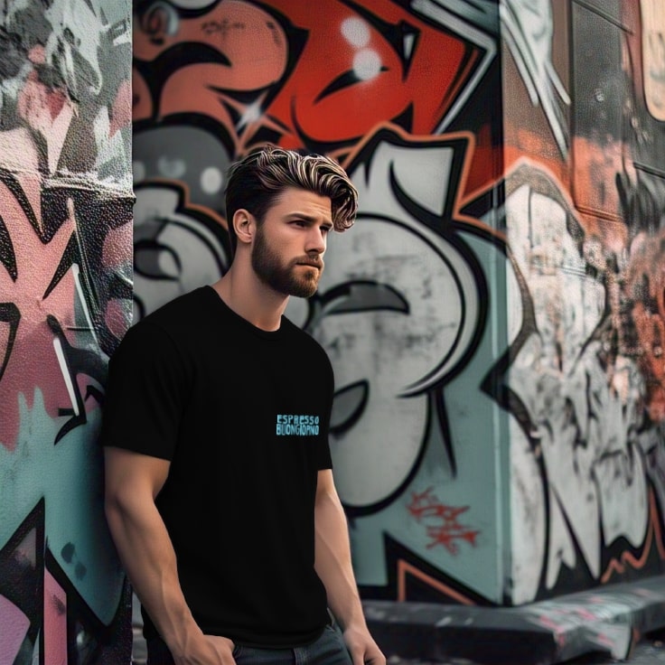 Men White Oversized Printed T-shirt