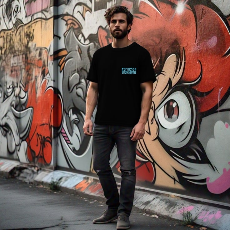 Men White Oversized Printed T-shirt