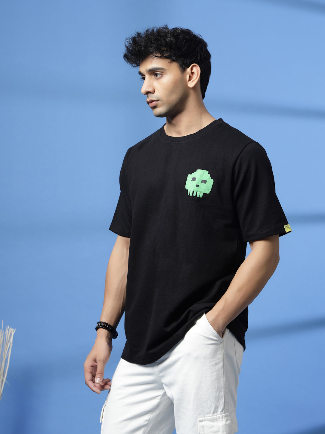 Men Game Over White Oversized Graphic T-Shirt
