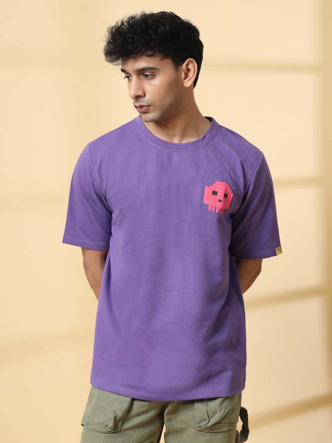 Men Game Over White Oversized Graphic Tshirt