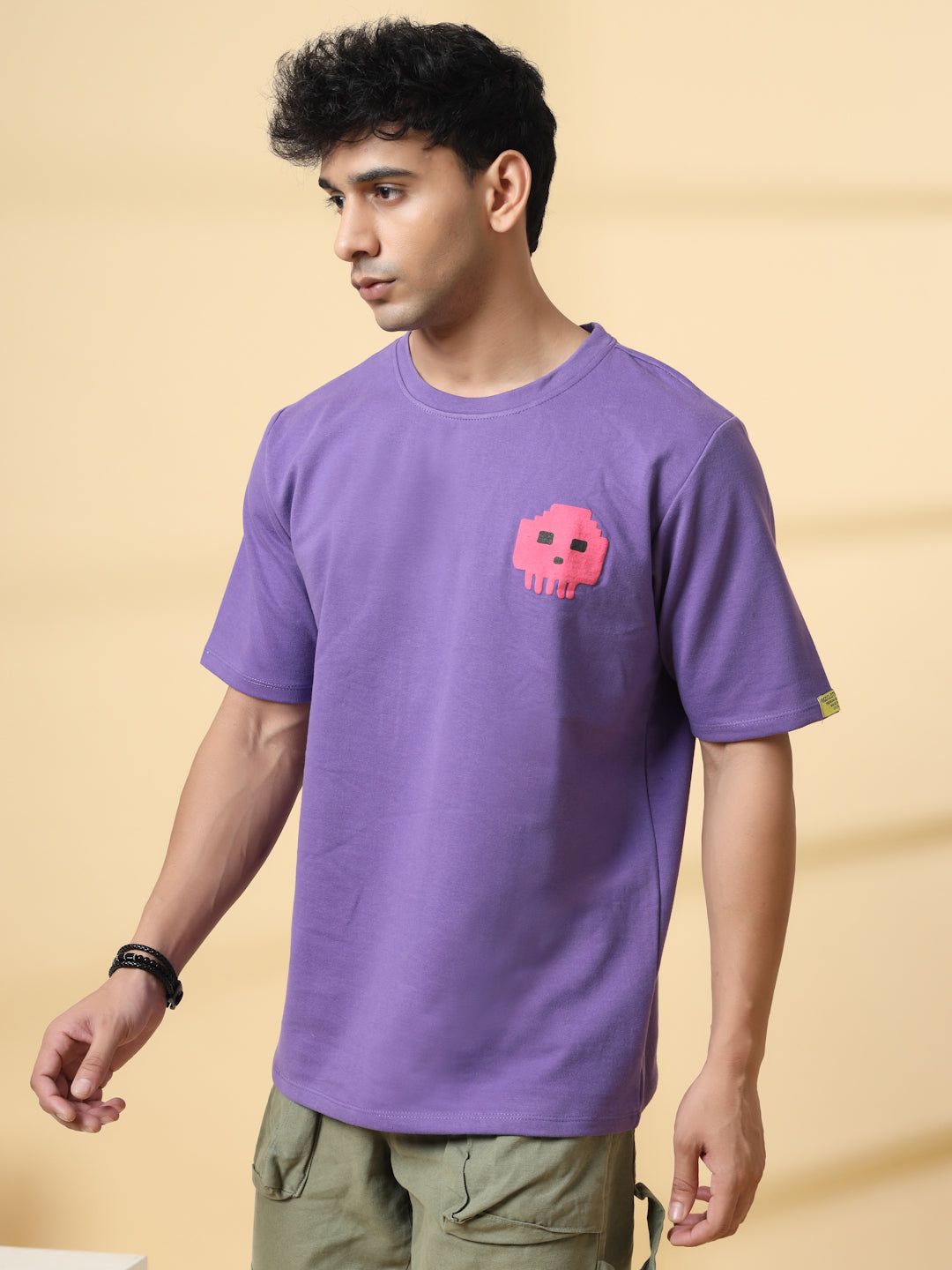 Men Game Over White Oversized Graphic Tshirt