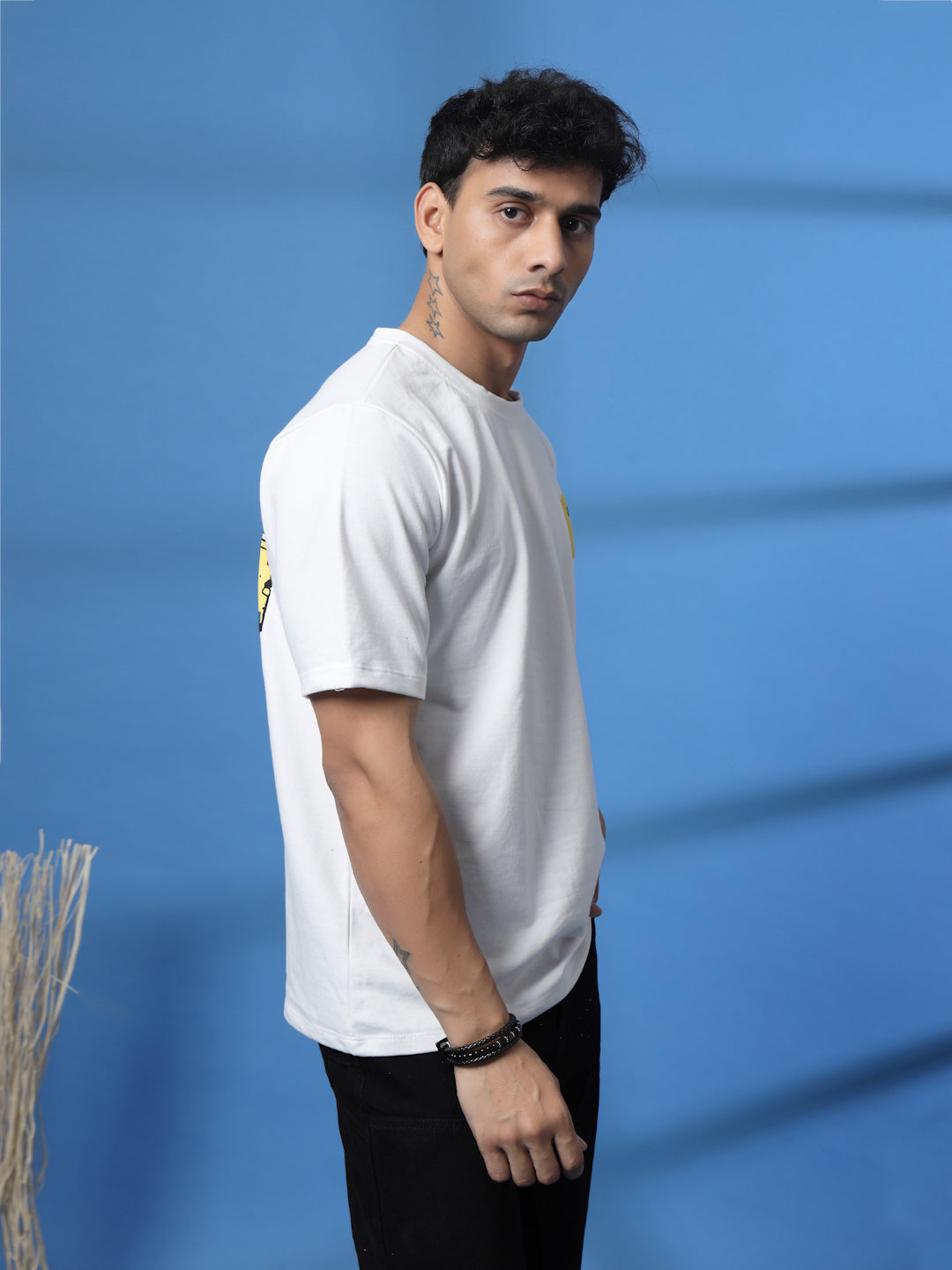 Men Game Over White Oversized Graphic Tshirt