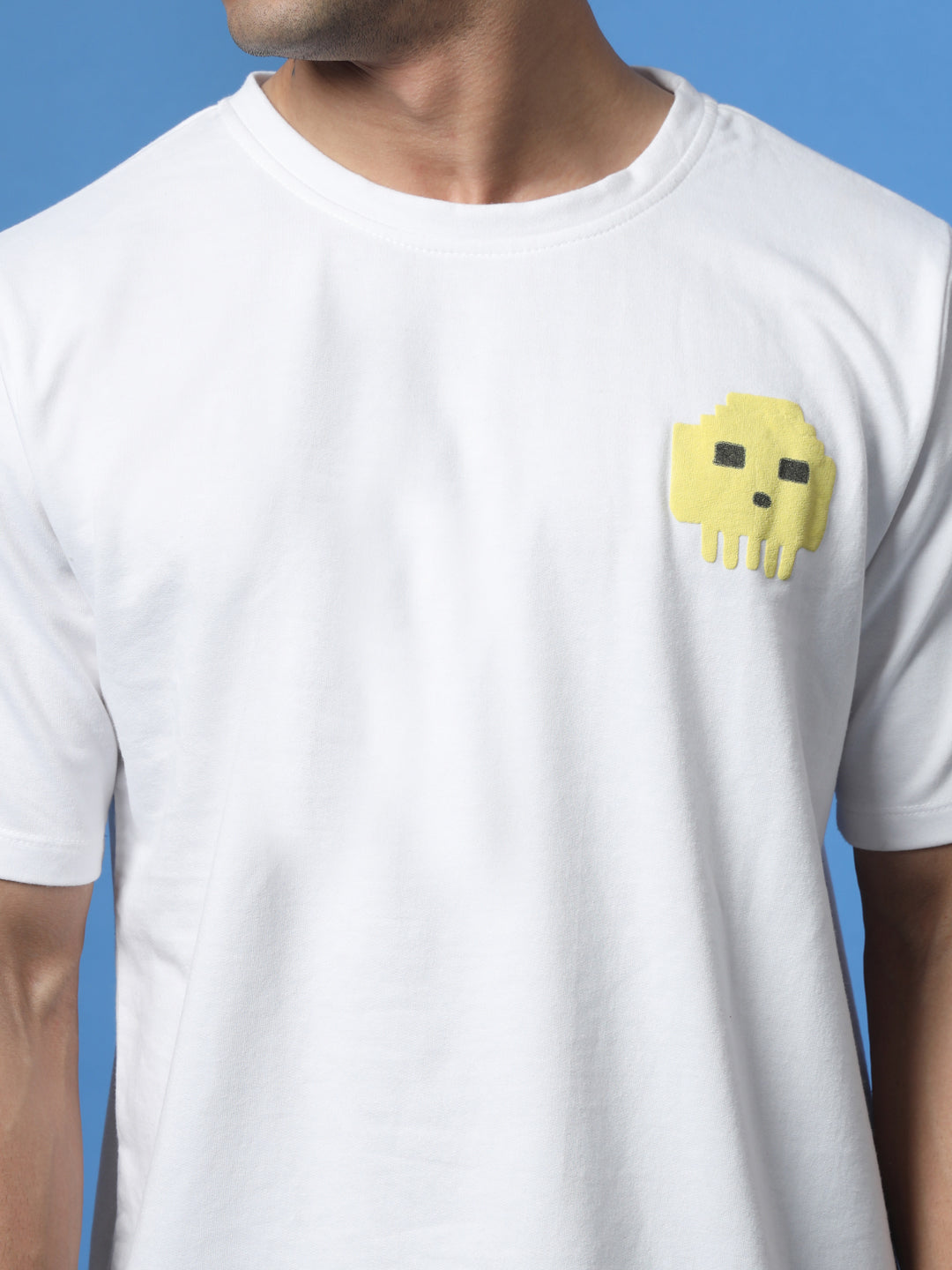 Men Game Over White Oversized Graphic Tshirt