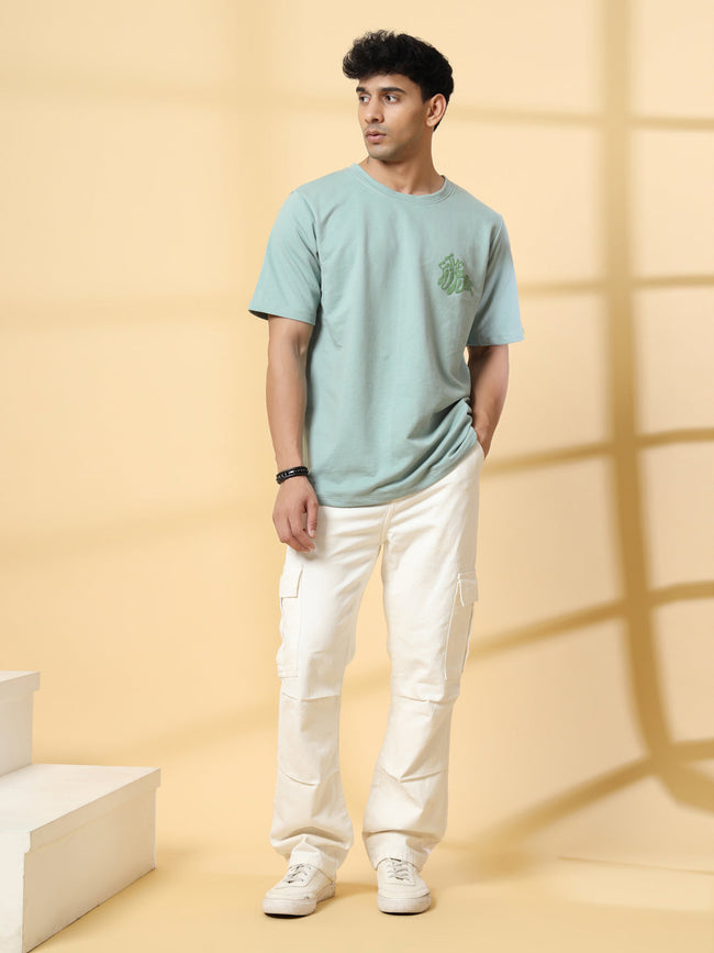 Men Jade Typography Oversized Tshirt
