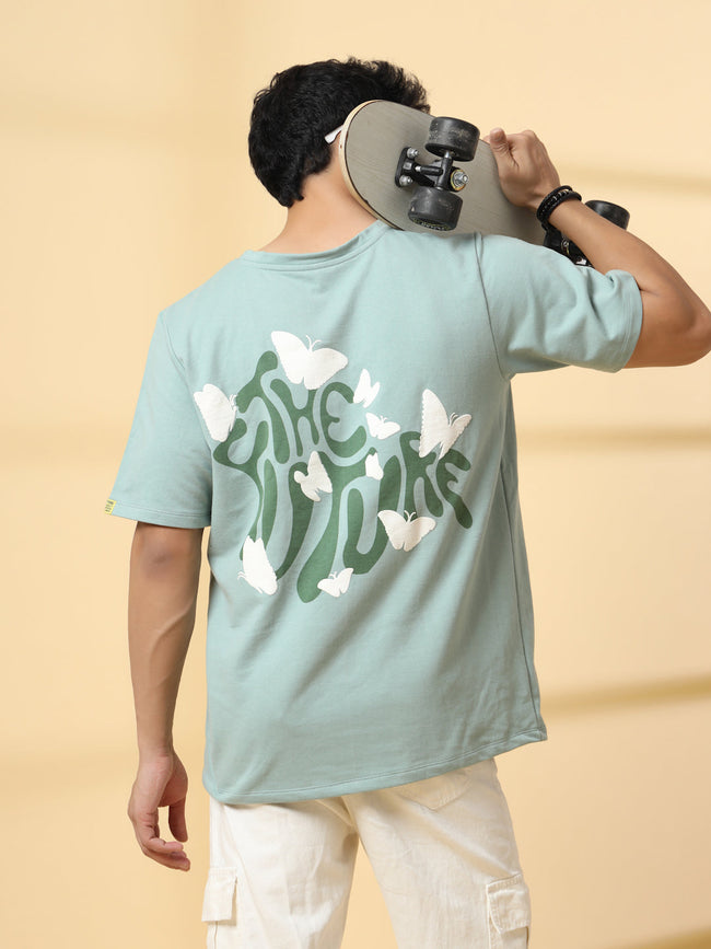 Men Jade Typography Oversized Tshirt