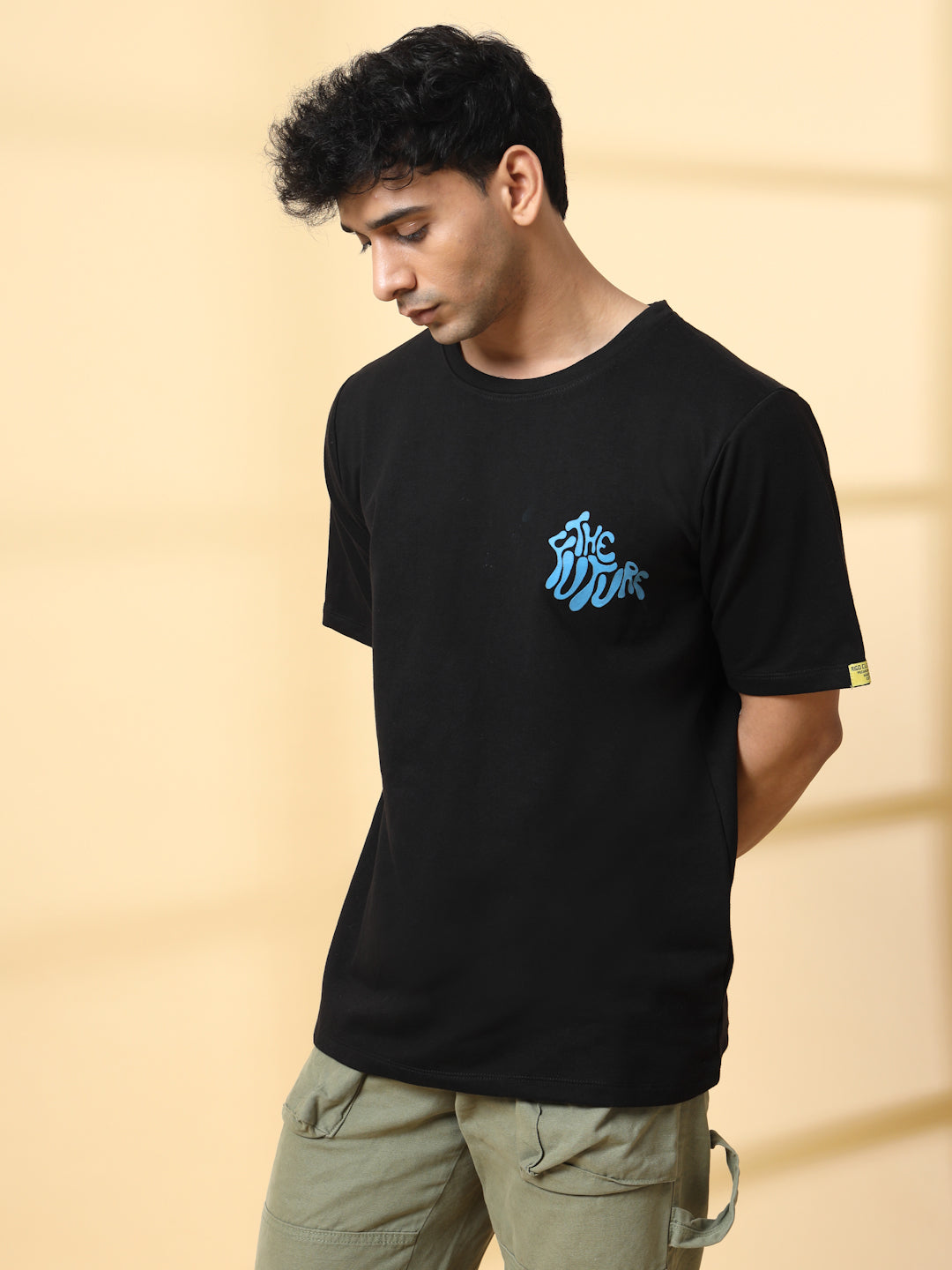 Men Jade Typography Oversized T-Shirt