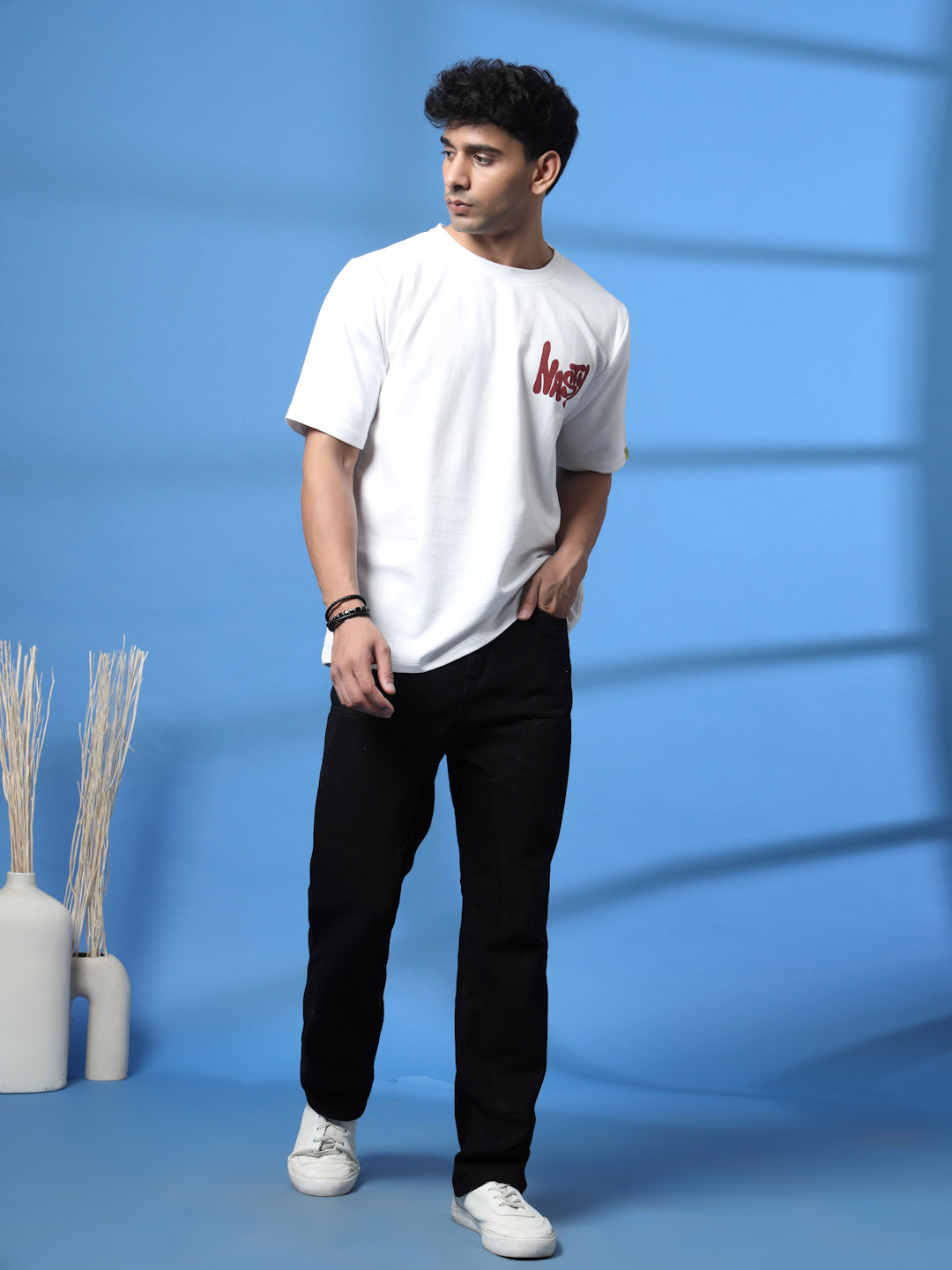 Men Jade Terry Oversized Printed Tshirt