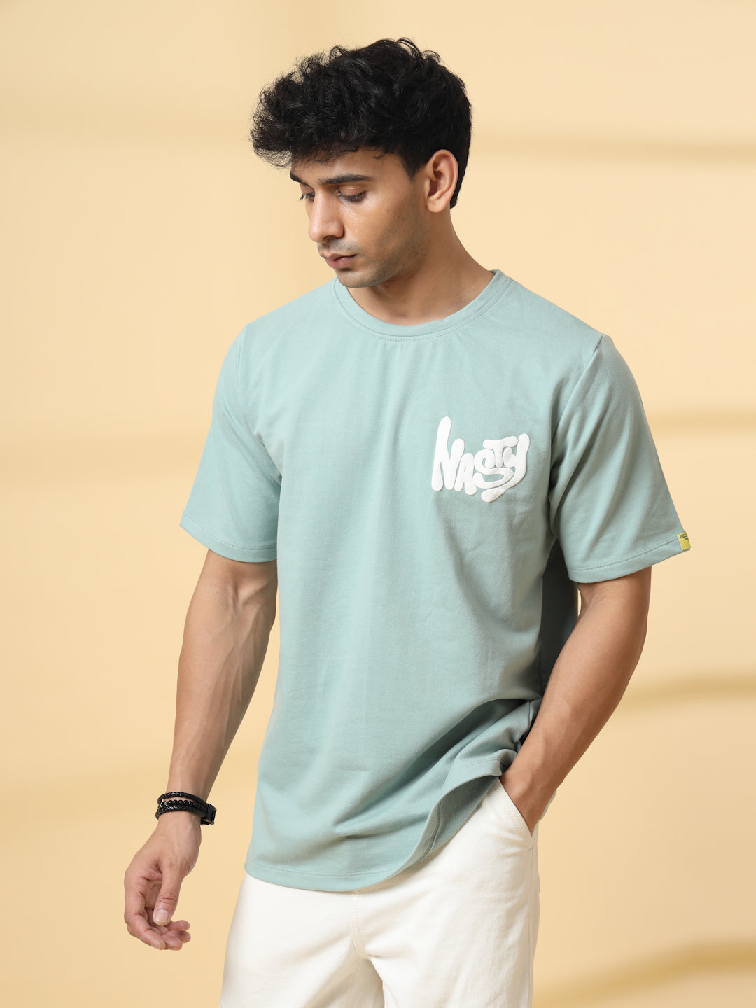 Men Jade Terry Oversized Printed Tshirt