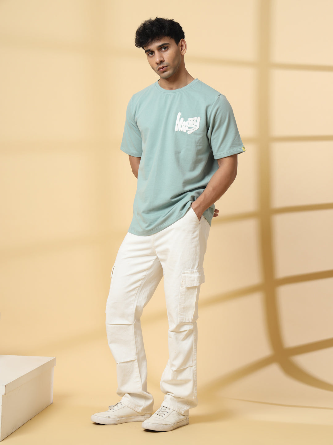 Men Jade Terry Oversized Printed Tshirt