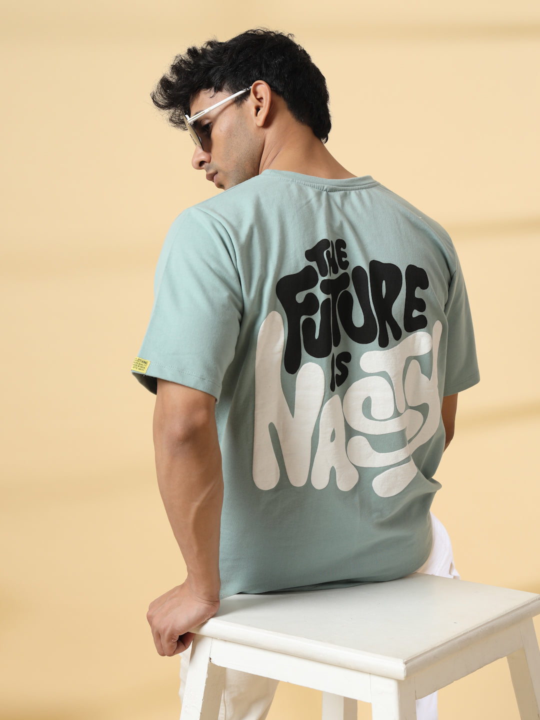 Men Jade Terry Oversized Printed Tshirt