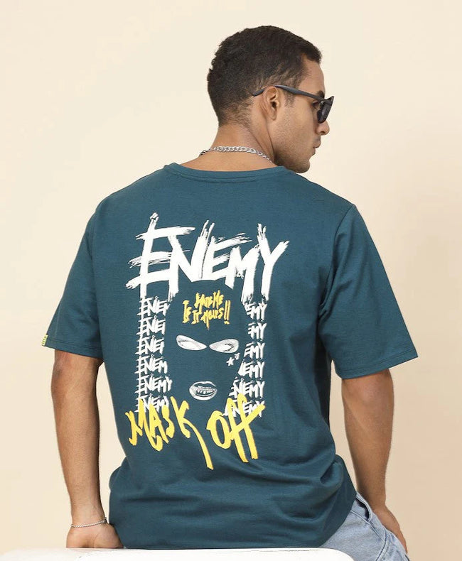 Men Mask Off Oversized Terry TShirt