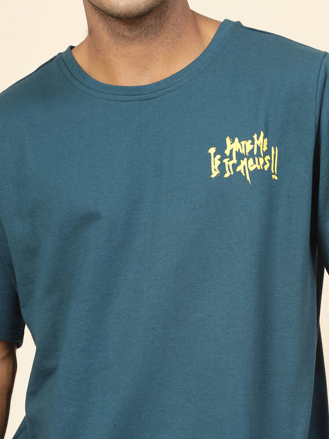 Men Mask Off Oversized Terry TShirt