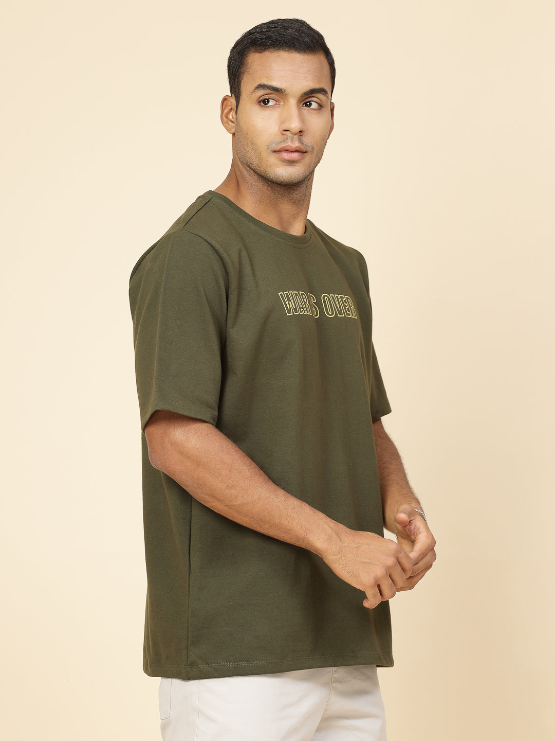 Men Oversized War's End Anime Print TShirt