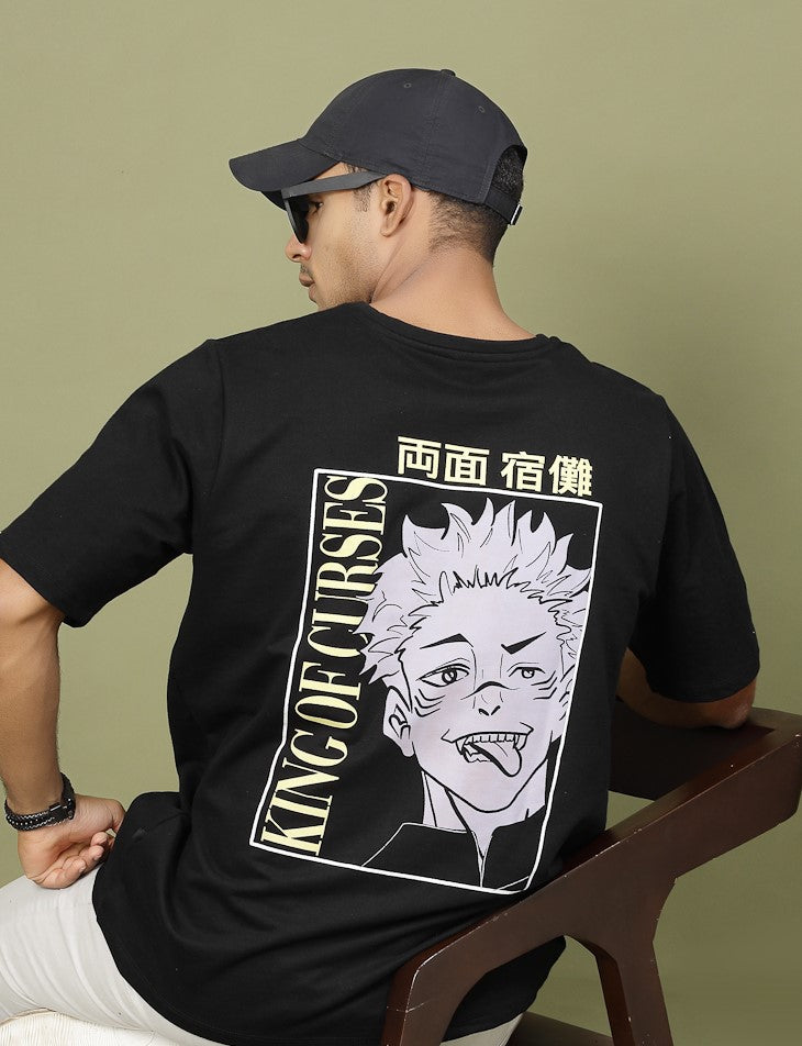 Men Oversized Curse King Anime Tshirt