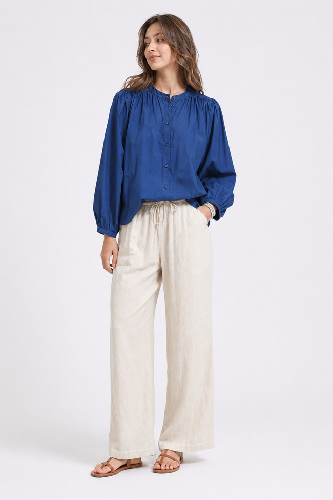 Women Fluid Silhouette Textured Shirt