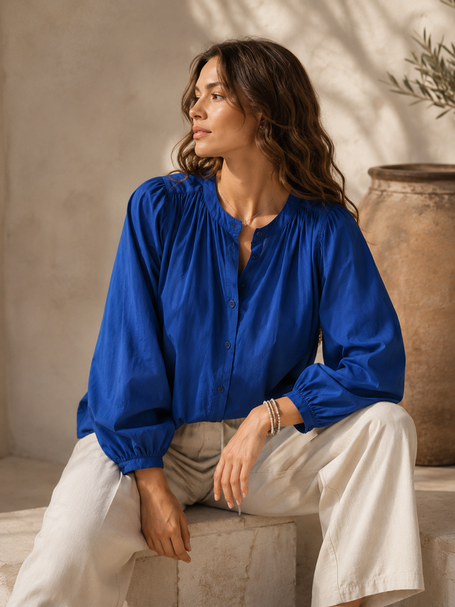 Women Fluid Silhouette Textured Shirt