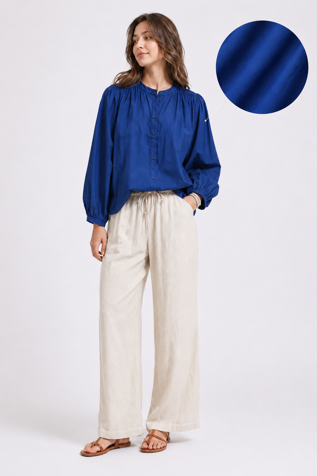 Women Fluid Silhouette Textured Shirt