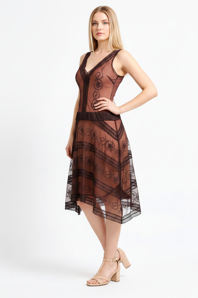 Women Vintage Embroidered Dress