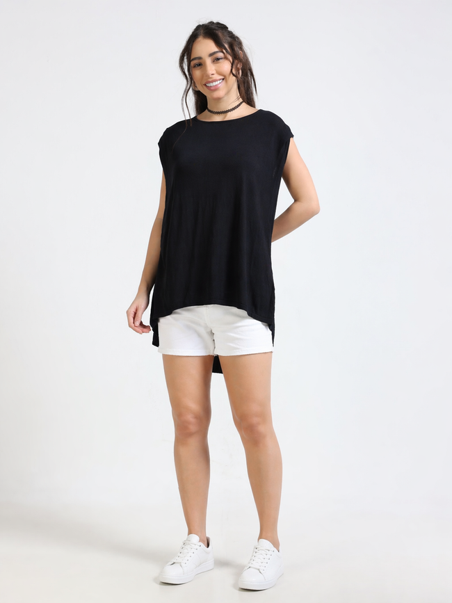 Women Black High Low Top