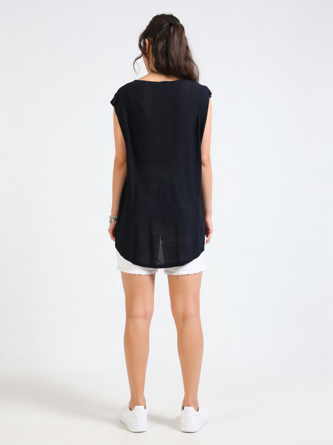 Women Black High Low Top