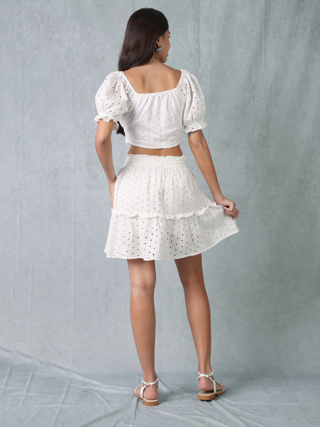 Women Cotton Shiffli Co-ord Set