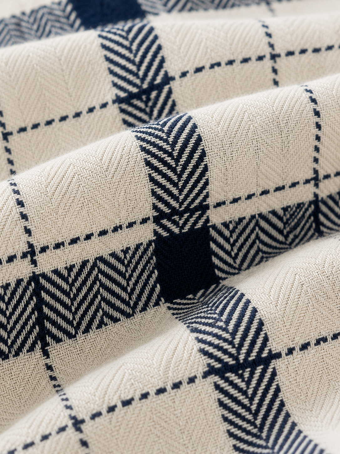 Men White Modern Check Shirt