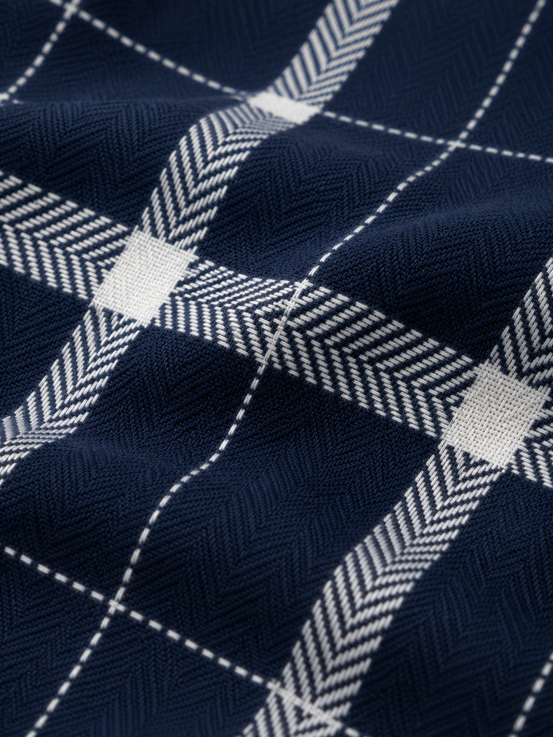 Men Navy Modern Check Shirt
