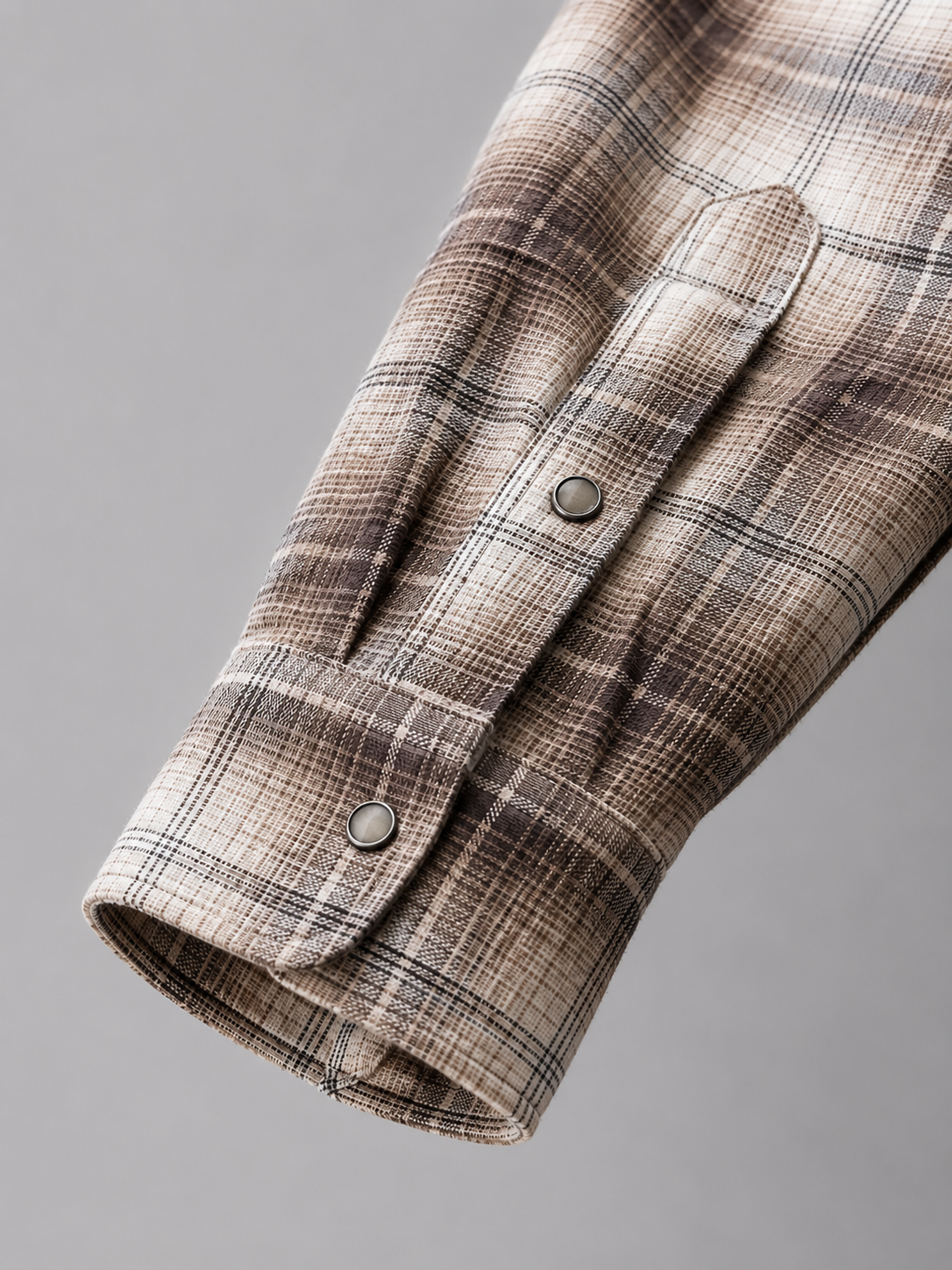Men Brown Utility Plaid Shirt