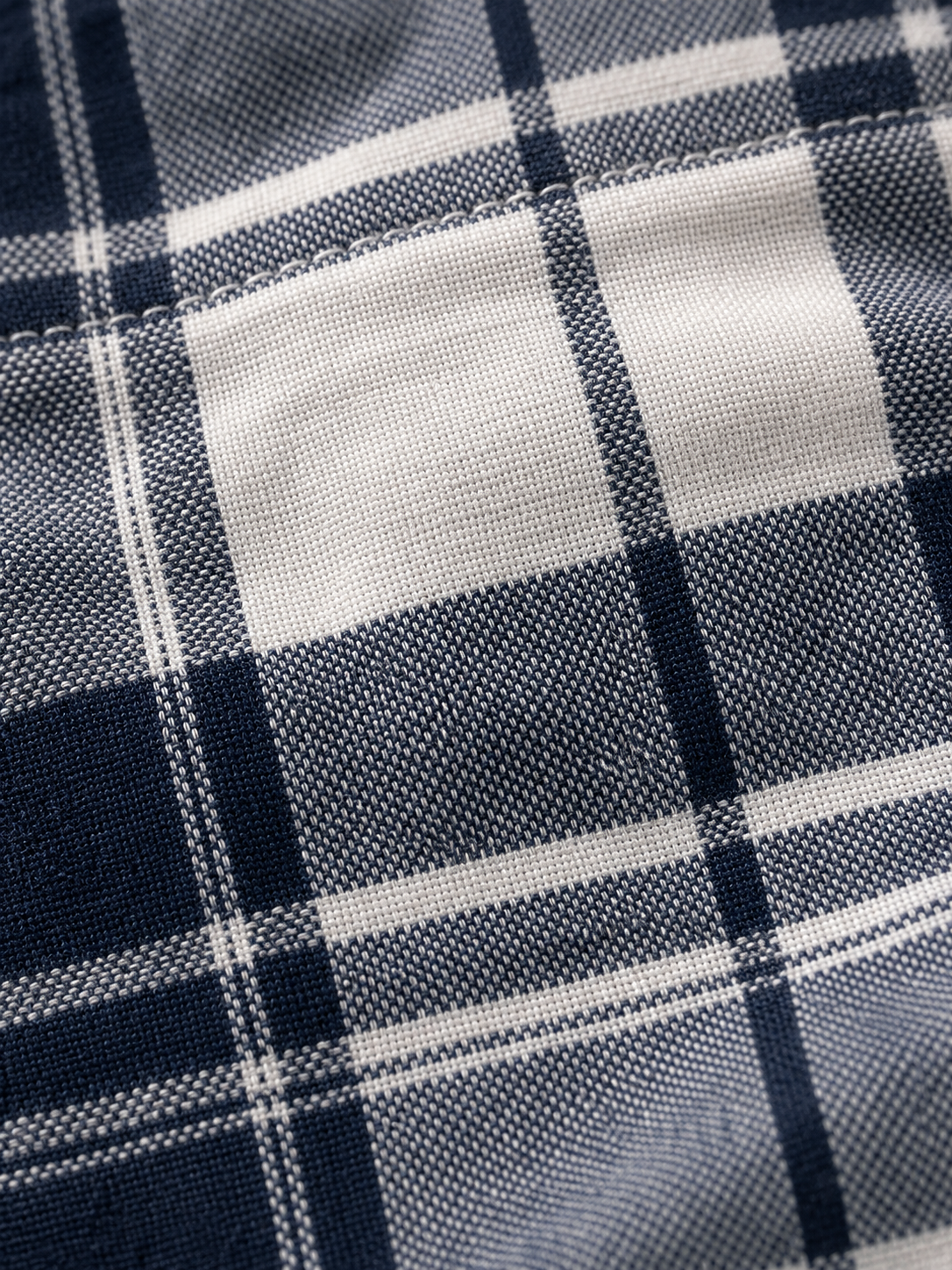Men Navy Sharp Check Shirt