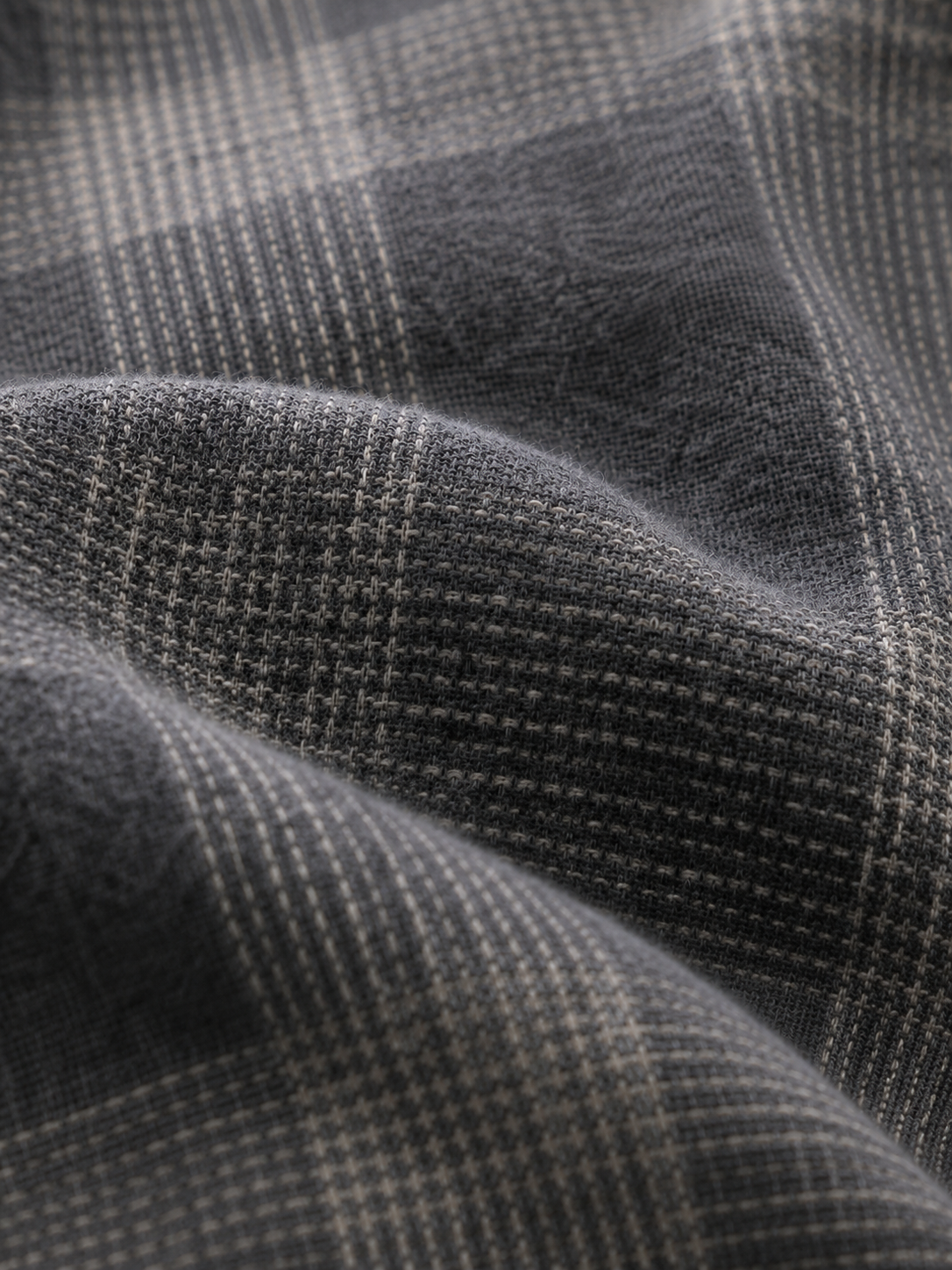 Men Grey Street Check Hooded Shirt
