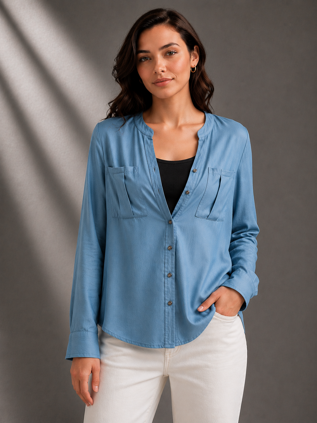 Women Blue Casual Shirt
