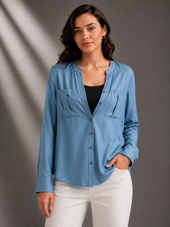 Women Blue Casual Shirt