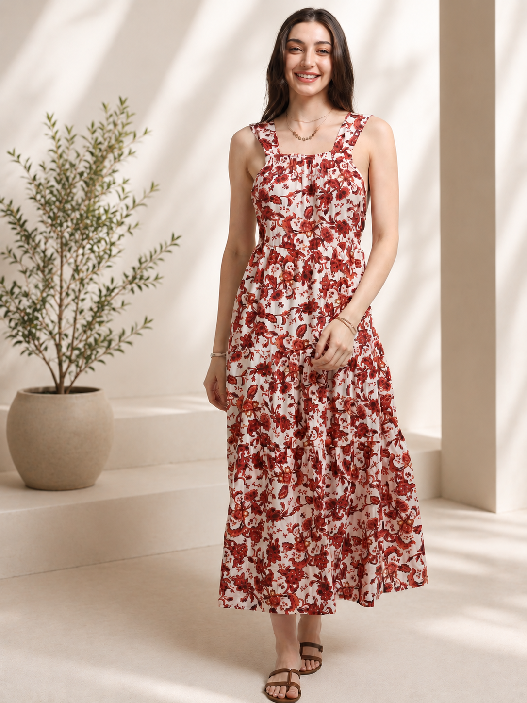 Women Floral Printed Maxi Dress