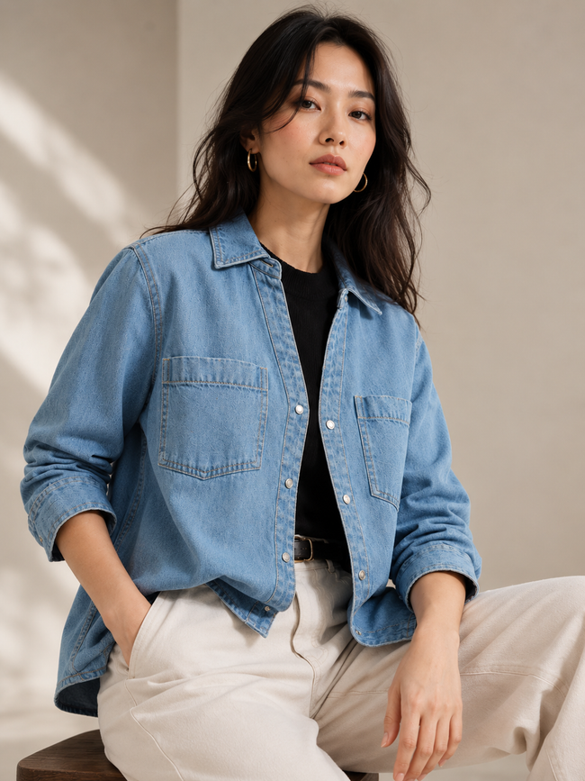 Women Oversized Denim Jacket