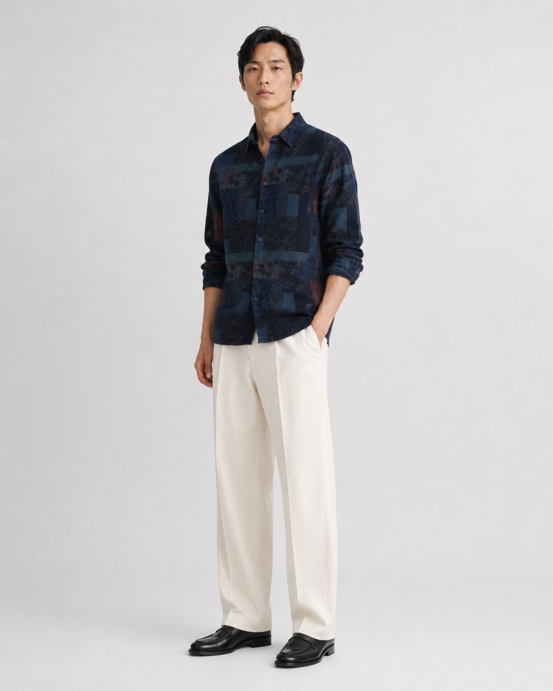 Men Green Multi Patch Print Shirt