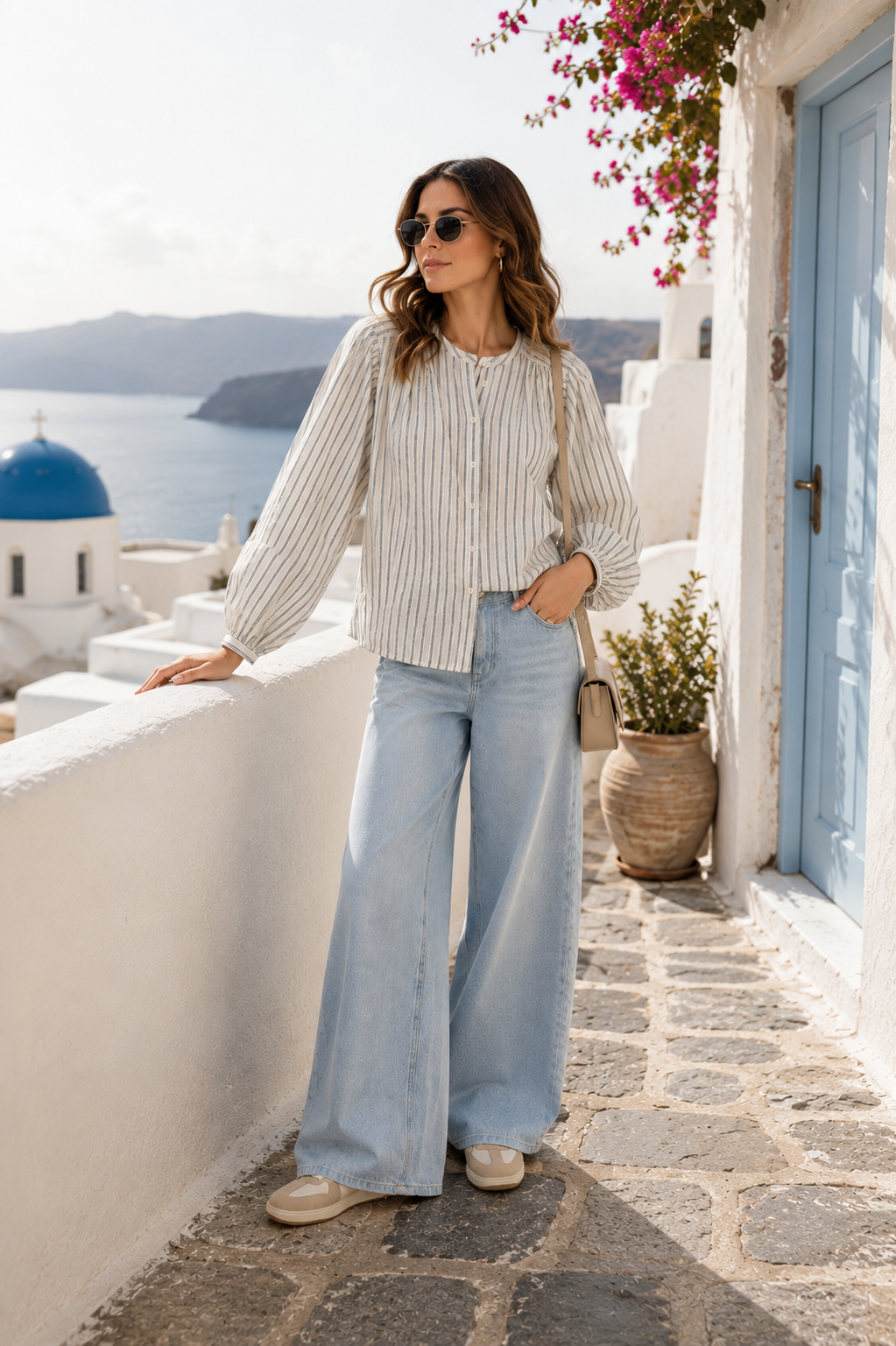 Women Effortless Volume Striped Top