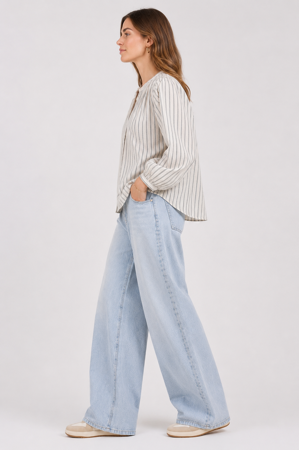 Women Effortless Volume Striped Top