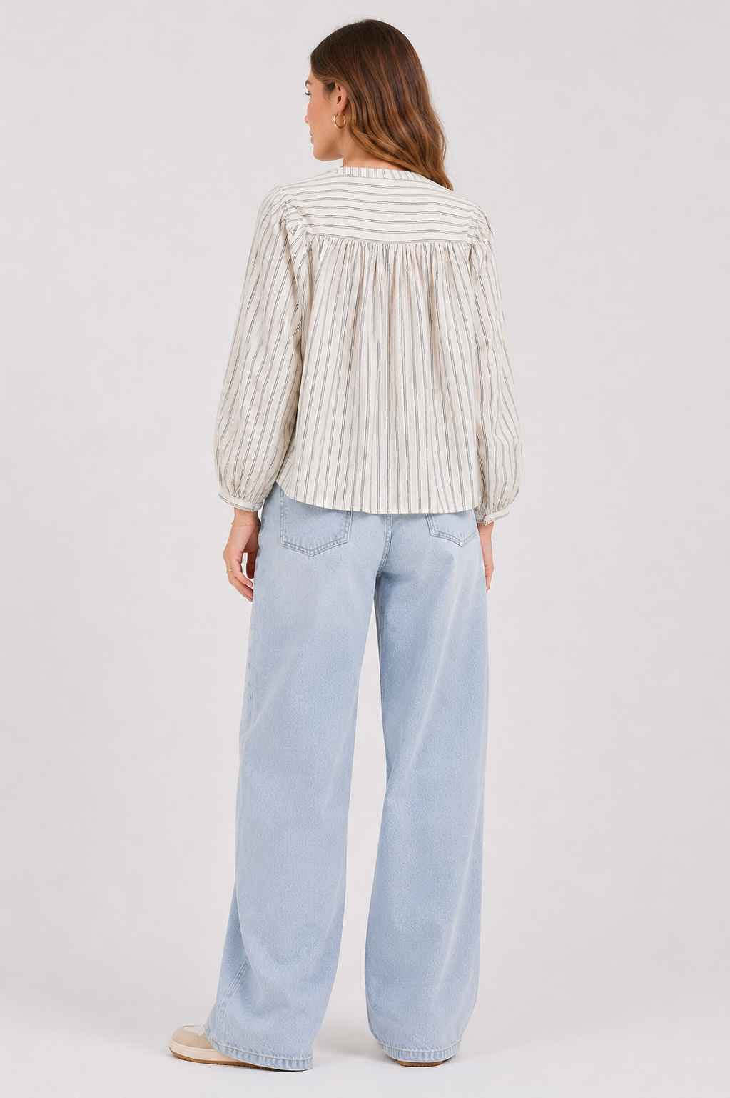Women Effortless Volume Striped Top