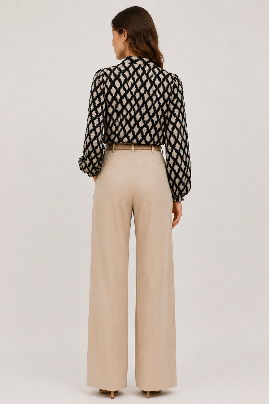 Women Monochrome Ikat Print Shirt