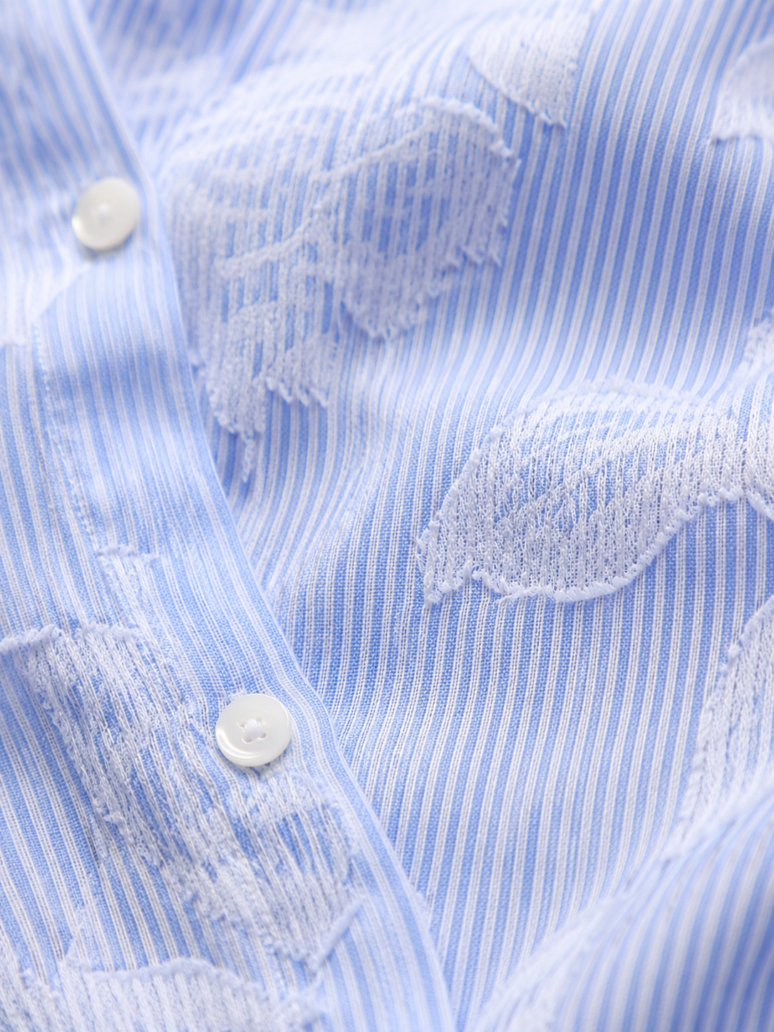 Women Blue Floral Drawstring Shirt