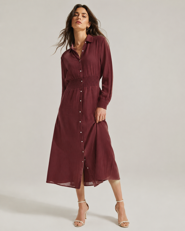 Women Button Down Maxi Dress