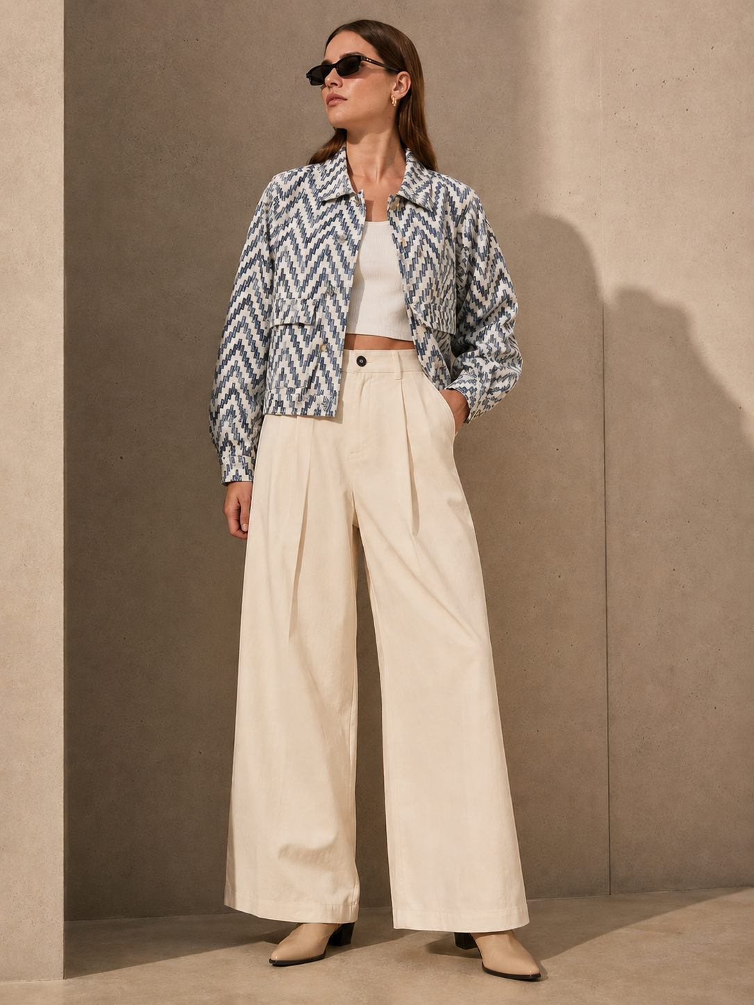 Women Statement Pattern Casual Jacket