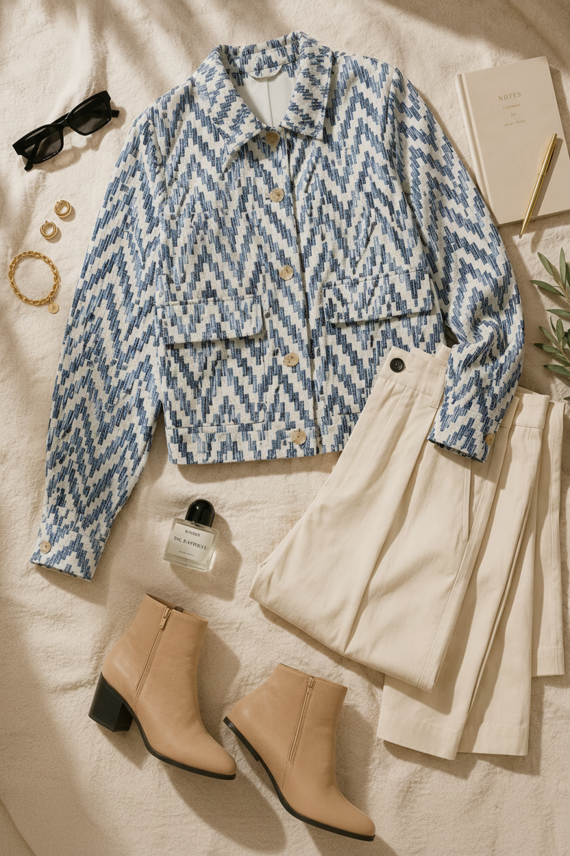 Women Statement Pattern Casual Jacket