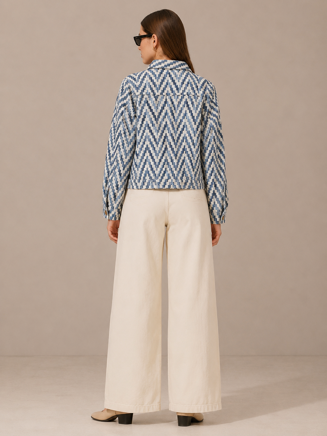 Women Statement Pattern Casual Jacket